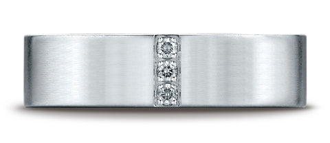Benchmark-14K-White-Gold-6mm-Comfort-Fit-Pave-set-3-Stone-Diamond-Wedding-Band-Ring--.06Ct--Size-4.25--CF52671214KW04.25