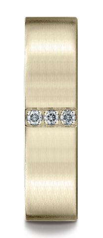 Benchmark-18K-Yellow-Gold-6mm-Comfort-Fit-Pave-set-3-Stone-Diamond-Wedding-Band-Ring--.06Ct--Size-4.5--CF52671218KY04.5
