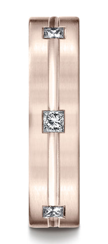 Benchmark-14K-Rose-Gold-6mm-Comfort-Fit-Princess-Cut-Burnish-Set-6-Stone-Eternity-Band--.60Ct--Size-4.5--CF52682814KR04.5