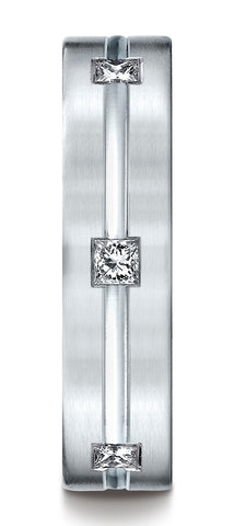 Benchmark-14K-White-Gold-6mm-Comfort-Fit-Princess-Cut-Burnish-Set-6-Stone-Eternity-Wedding-Band--0.60ct.--CF52682814KW