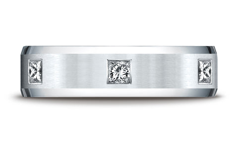 Benchmark-14K-White-Gold-6mm-Comfort-Fit-Princess-Cut-Burnish-Set-6-Stone-Eternity-Wedding-Band--0.60ct--CF52683214KW