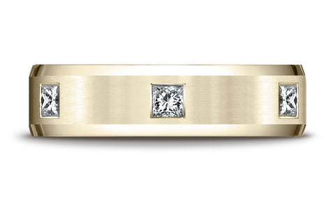 Benchmark-18K-Yellow-Gold-6mm-Comfort-Fit-Princess-Cut-Burnish-Set-6-Stone-Eternity-Band--.60Ct--Size-4.25--CF52683218KY04.25
