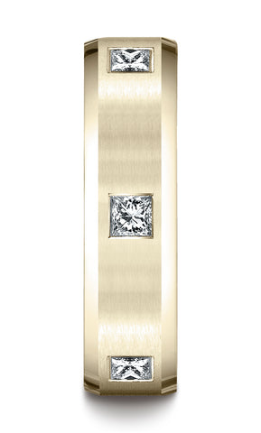 Benchmark-14K-Yellow-Gold-6mm-Comfort-Fit-Princess-Cut-Burnish-Set-6-Stone-Eternity-Band--.60Ct--Sz-4.5--CF52683214KY04.5