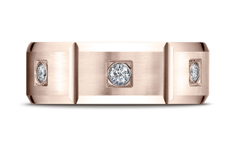 Benchmark-14K-Rose-Gold-8mm-Comfort-Fit-Burnish-Set-6-Stone-Diamond-Eternity-Wedding-Band--.50Ct--Sz-4.25--CF52815914KR04.25