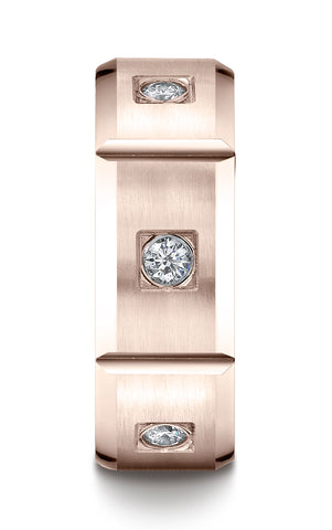 Benchmark-14K-Rose-Gold-8mm-Comfort-Fit-Burnish-Set-6-Stone-Diamond-Eternity-Wedding-Band--.50Ct--Sz-4.5--CF52815914KR04.5