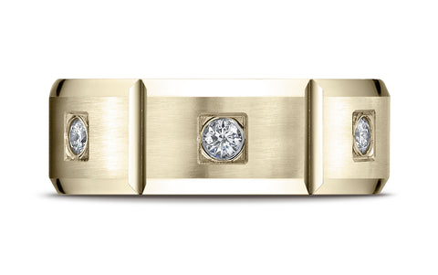 Benchmark-14K-Yellow-Gold-8mm-Comfort-Fit-Burnish-Set-6-Stone-Diamond-Eternity-Wedding-Band--.50Ct--Sz-4.25--CF52815914KY04.25