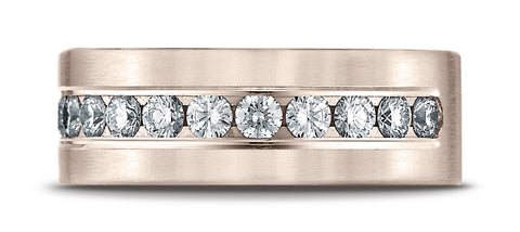 Benchmark-14K-Rose-Gold-8mm-Comfort-Fit-Channel-Set-12-Stone-Diamond-Wedding-Band-Ring--.96Ct.--Size-4.25--CF52853114KR04.25
