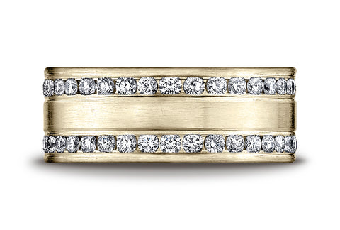 Benchmark-18K-Yellow-Gold-8mm-Comfort-Fit-Double-Row-Channel-Set-66-Diamond-Eternity-Band--1.32Ct--Size-4.25--CF52855118KY04.25