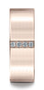 Benchmark-14K-Rose-Gold-8mm-Comfort-Fit-Pave-set-4-Stone-Diamond-Wedding-Band-Ring--.08Ct--Size-4.5--CF52871214KR04.5