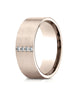 Benchmark-14K-Rose-Gold-8mm-Comfort-Fit-Pave-set-4-Stone-Diamond-Wedding-Band-Ring--.08Ct--Size-4--CF52871214KR04