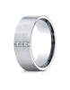 Benchmark-14K-White-Gold-8mm-Comfort-Fit-Pave-set-4-Stone-Diamond-Wedding-Band-Ring--.08Ct--Size-4--CF52871214KW04