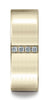 Benchmark-14K-Yellow-Gold-8mm-Comfort-Fit-Pave-set-4-Stone-Diamond-Wedding-Band-Ring--.08Ct--Size-4.5--CF52871214KY04.5
