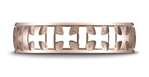 Benchmark-14K-Rose-Gold-6mm-Comfort-Fit-Gaelic-Cross-Carved-Design-Wedding-Band-Ring--Size-4.25--CF5640114KR04.25