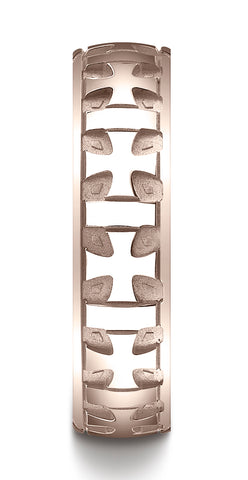 Benchmark-14K-Rose-Gold-6mm-Comfort-Fit-Gaelic-Cross-Carved-Design-Wedding-Band-Ring--Size-4.5--CF5640114KR04.5