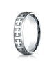 Benchmark-10K-White-Gold-6mm-Comfort-Fit-Gaelic-Cross-Carved-Design-Wedding-Band-Ring--Size-4--CF5640110KW04