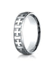 Benchmark-14K-White-Gold-6mm-Comfort-Fit-Gaelic-Cross-Carved-Design-Wedding-Band-Ring--Size-4--CF5640114KW04