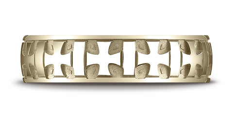 Benchmark-18K-Yellow-Gold-6mm-Comfort-Fit-Gaelic-Cross-Carved-Design-Wedding-Band-Ring--Size-4.25--CF5640118KY04.25