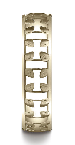 Benchmark-10K-Yellow-Gold-6mm-Comfort-Fit-Gaelic-Cross-Carved-Design-Wedding-Band-Ring--Size-4.5--CF5640110KY04.5