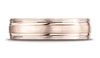 Benchmark-14K-Rose-Gold-6mm-Comfort-Fit-Satin-Finished-with-Parallel-Grooves-Carved-Design-Band--Size-4.25--CF5644414KR04.25