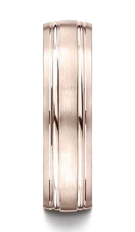 Benchmark-14K-Rose-Gold-6mm-Comfort-Fit-Satin-Finished-with-Parallel-Grooves-Carved-Design-Band--Sz-4.5--CF5644414KR04.5