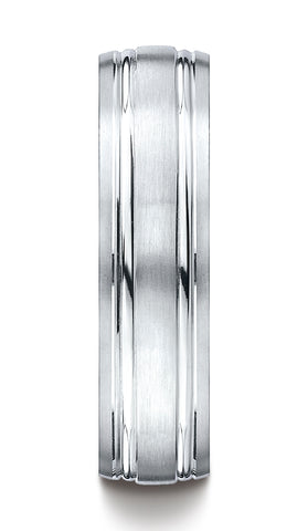 Benchmark-Palladium-6mm-Comfort-Fit-Satin-Finished-with-Parallel-Grooves-Carved-Design-Band--Size-4.5--CF56444PD04.5