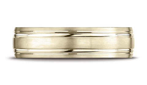 Benchmark-10K-Yellow-Gold-6mm-Comfort-Fit-Satin-Finished-with-Parallel-Grooves-Carved-Design-Band--Sz-4.25--CF5644410KY04.25
