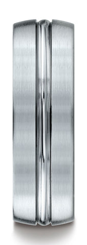 Benchmark-14k-White-Gold-7mm-Comfort-Fit-Satin-Finished-w/-High-Polished-Center-Cut-Carved-Dsn-Band--4.5--CF5741114KW04.5