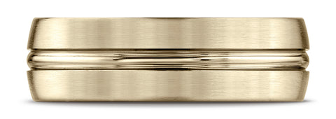 Benchmark-14k-Yellow-Gold-7mm-Comfort-Fit-Satin-Finished-w/-High-Polished-Center-Cut-Carved-Dsn.-Band--4.25--CF5741114KY04.25