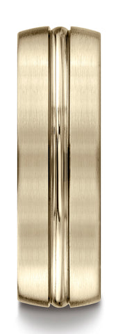 Benchmark-18k-Yellow-Gold-7mm-Comfort-Fit-Satin-Finish-w/-High-Polish-Center-Cut-Carved-Design-Band--4.5--CF5741118KY04.5