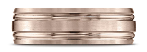Benchmark-14K-Rose-Gold-7mm-Comfort-Fit-Satin-Finished-with-Parallel-Grooves-Carved-Design-Band--Size-4.25--CF5744414KR04.25