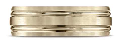 Benchmark-14k-Yellow-Gold-7mm-Comfort-Fit-Satin-Finished-with-Parallel-Grooves-Carved-Design-Band--Sz-4.25--CF5744414KY04.25