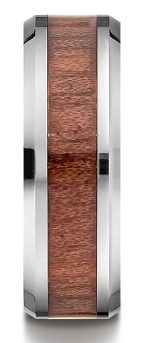 Benchmark-Cobaltchrome-8mm-Comfort-Fit-Drop-Beveled-Rosewood-Inlay-Cobalt-Ring--Size-7--CF58489CC07