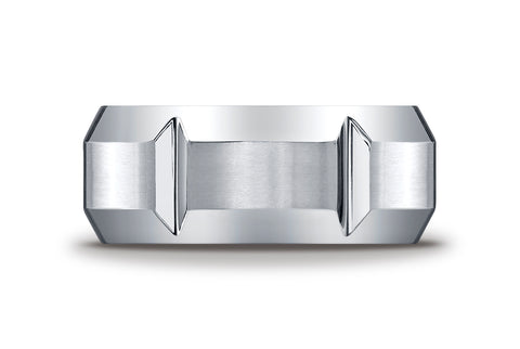 Benchmark-Cobaltchrome-10-mm-Comfort-Fit-Satin-Finish--High-Polish-Grooves-&-Beveled-Edge-Band-Size6.5--CF610449CC06.5