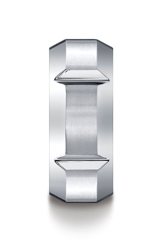Benchmark-Cobaltchrome-10-mm-Comfort-Fit-Satin-Finish--High-Polish-Grooves-&-Beveled-Edge-Band-Size7--CF610449CC07