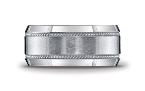 Benchmark-Argentium-Silver-10-mm-Comfort-Fit-Satin-Finished-Rope-Edge-Design-Wedding-Band-Ring--Size-8.5--CF610476SV08.5