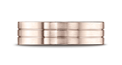 Benchmark-14K-Rose-Gold-6mm-Comfort-Fit-Satin-Finished-w/-Parallel-Center-Cuts-Carved-Design-Band--Sz-4.25--CF6633414KR04.25