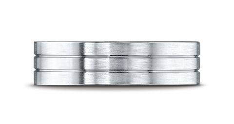 Benchmark-Palladium-6mm-Comfort-Fit-Satin-Finished-with-Parallel-Center-Cuts-Carved-Design-Band--Size-4.25--CF66334PD04.25