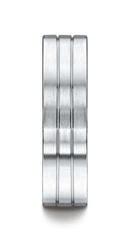 Benchmark-Palladium-6mm-Comfort-Fit-Satin-Finished-with-Parallel-Center-Cuts-Carved-Design-Band--Sz-4.5--CF66334PD04.5