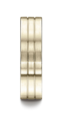 Benchmark-14K-Yellow-Gold-6mm-Comfort-Fit-Satin-Finish-w/-Parallel-Center-Cuts-Band--Size-4.5--CF6633414KY04.5