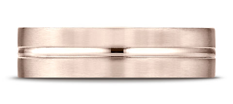 Benchmark-14K-Rose-Gold-6mm-Comfort-Fit-Satin-Finished-w/-High-Polished-Center-Cut-Wedding-Band--Size-4.25--CF6641114KR04.25