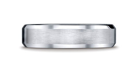Benchmark-Cobaltchrome-6mm-Comfort-Fit-Satin-Finished-Beveled-Edge-Design-Wedding-Band-Ring--Size-6.5--CF66416CC06.5