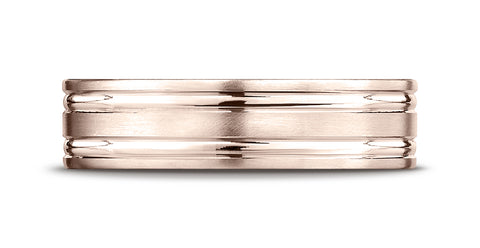 Benchmark-14K-Rose-Gold-6mm-Comfort-Fit-Satin-Finished-with-Parallel-Grooves-Carved-Design-Band--Size-4.25--CF6642314KR04.25
