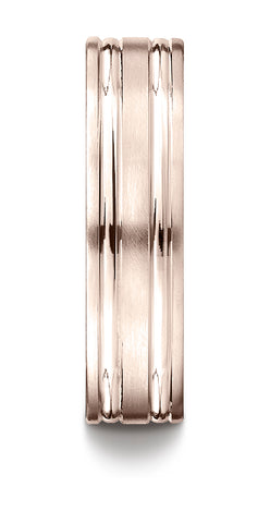 Benchmark-14K-Rose-Gold-6mm-Comfort-Fit-Satin-Finished-with-Parallel-Grooves-Carved-Design-Band--Sz-4.5--CF6642314KR04.5