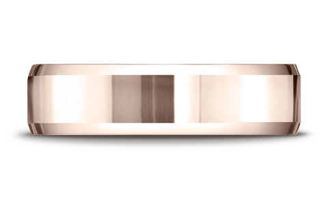 Benchmark-14K-Rose-Gold-6mm-Comfort-Fit-High-Polished-Carved-Design-Wedding-Band-Ring--Size-4.25--CF6642614KR04.25