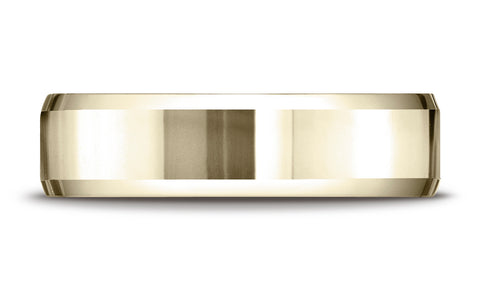 Benchmark-14K-Yellow-Gold-6mm-Comfort-Fit-High-Polished-Carved-Design-Wedding-Band-Ring--Size-4.25--CF6642614KY04.25