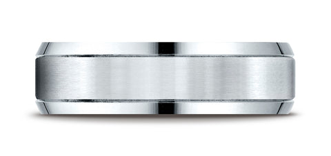 Benchmark-14K-White-Gold-6mm-Comfort-Fit-Satin-Finished-High-Polished-Beveled-Edge-Carved-Design-Band--4.25--CF6643614KW04.25
