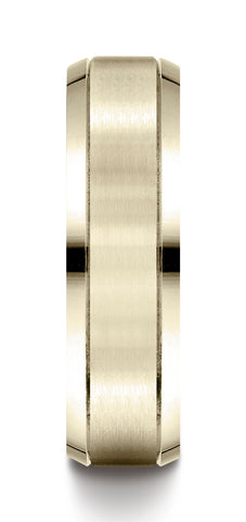 Benchmark-14K-Yellow-Gold-6mm-Comfort-Fit-Satin-Finish-High-Polished-Beveled-Edge-Band--Size-4.5--CF6643614KY04.5