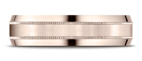 Benchmark-14K-Rose-Gold-6mm-Comfort-Fit-Satin-Finished-with-Milgrain-Carved-Design-Wedding-Band--Size-4.25--CF6643814KR04.25