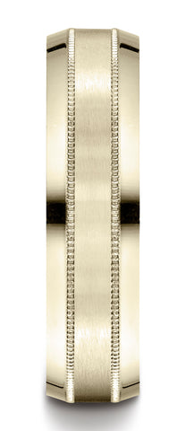 Benchmark-10K-Yellow-Gold-6mm-Comfort-Fit-Satin-Finished-w/-Milgrain-Carved-Design-Wedding-Band--Sz-4.5--CF6643810KY04.5