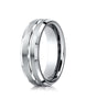 Benchmark-Palladium-6mm-Comfort-Fit-Satin-Finished-w/-High-Polished-Cut-Carved-Design-Wedding-Band-Sz-4--CF66439PD04